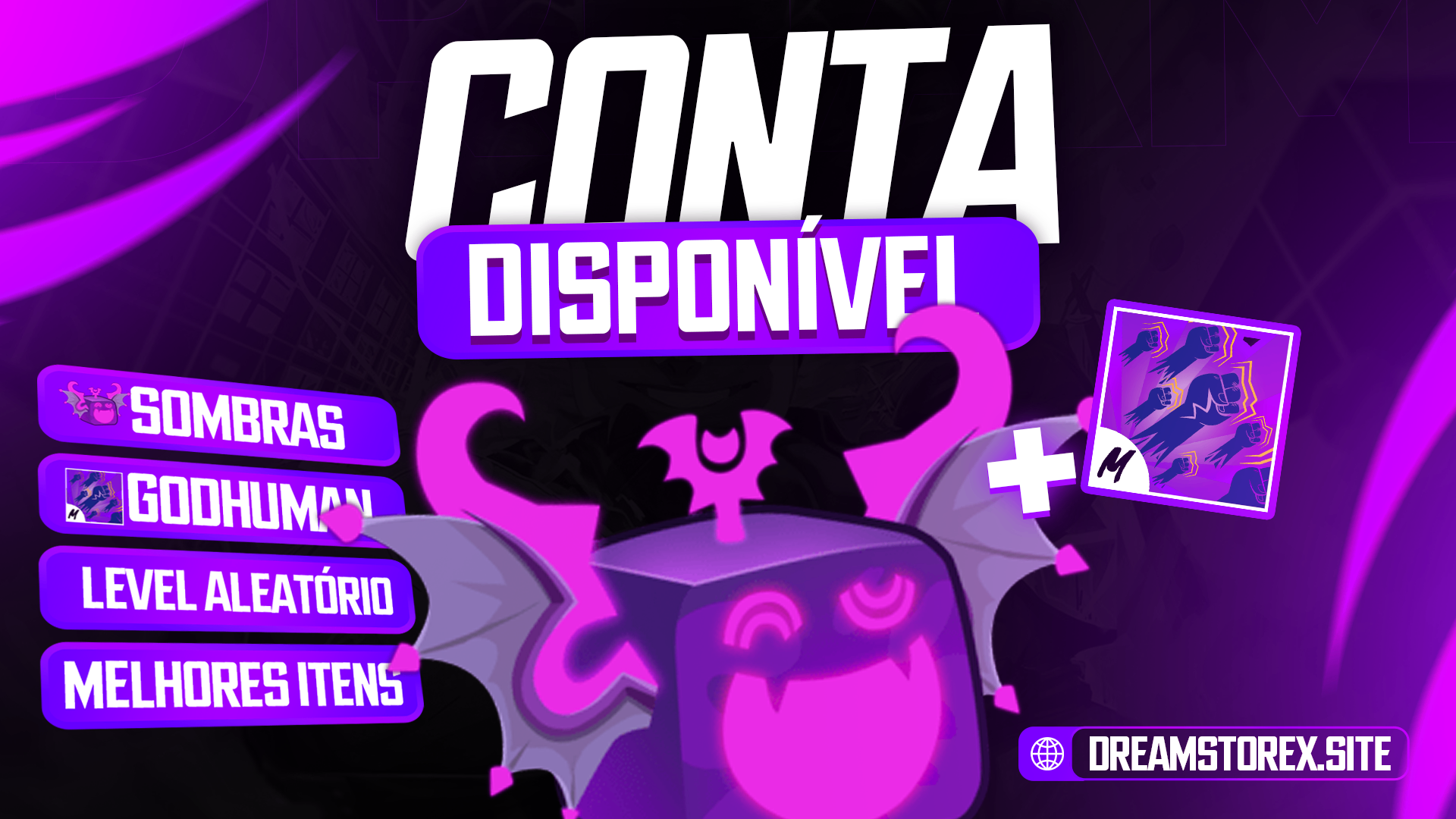 🌑 CONTA SOMBRAS + GODHUMAN + LEVEL ALEATÓRIO!