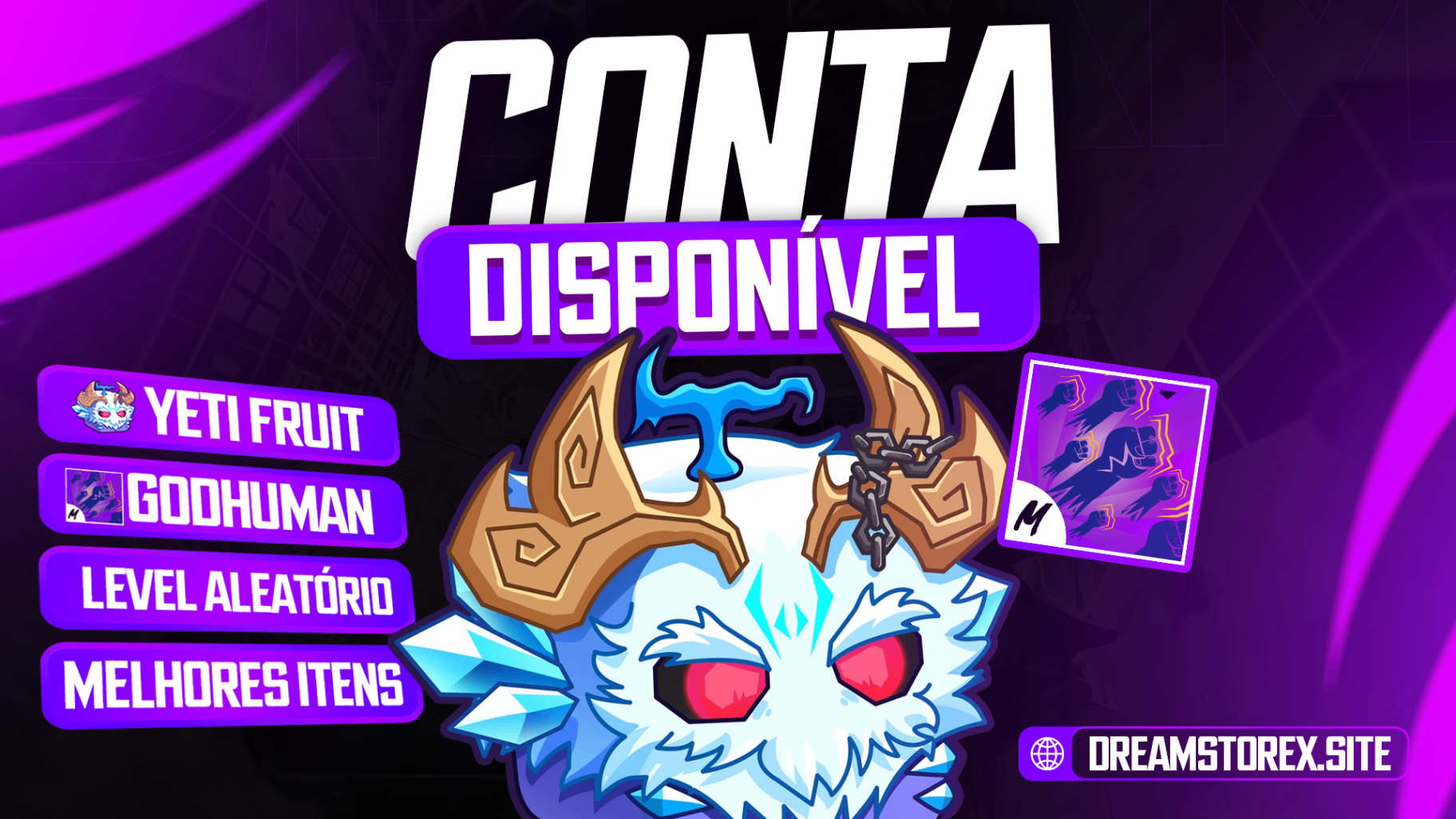 ❄️ YETI NO INVENTÁRIO + GODHUMAN + LEVEL ALEATÓRIO!