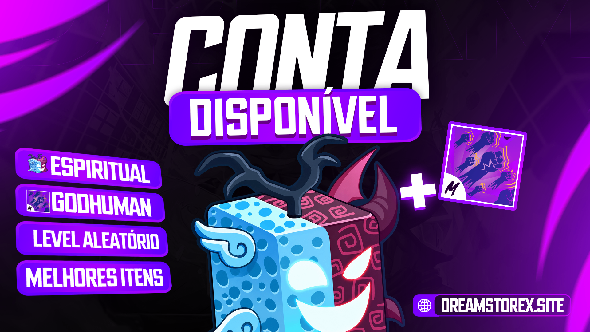 👻 CONTA ESPIRITUAL + GODHUMAN + LEVEL ALEATÓRIO!